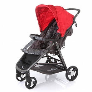 Коляска прогулочная Lugano с чехлом для ножек и капюшоном, красная (Jetem, LE200_Red)